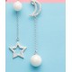 Pearl New Fashion Moon Stars Women Drop Earrings Gift Golden