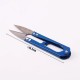 Stainless Steel U Shape Use Scissors Thread Cut Blue Stainless Steel U Shape Use Scissors Thread Cut Blue