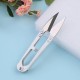 Stainless Steel U Shape Use Scissors Thread Cut Blue Stainless Steel U Shape Use Scissors Thread Cut Blue