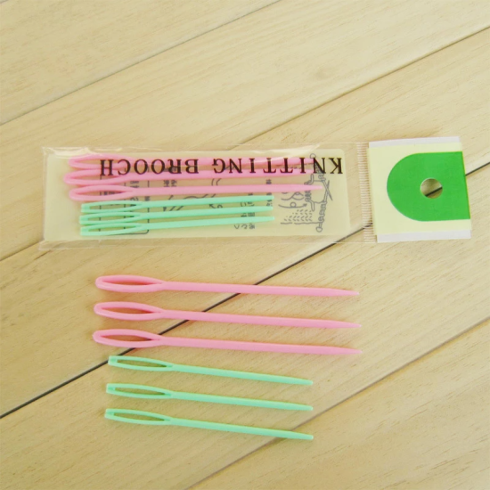 6 Pcs ABS plastic big eye needle factory direct U shaped twist needle Multicolor 6 Pcs ABS plastic big eye needle factory direct U shaped twist needle Multicolor