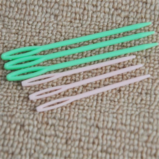 6 Pcs ABS plastic big eye needle factory direct U shaped twist needle Multicolor 6 Pcs ABS plastic big eye needle factory direct U shaped twist needle Multicolor