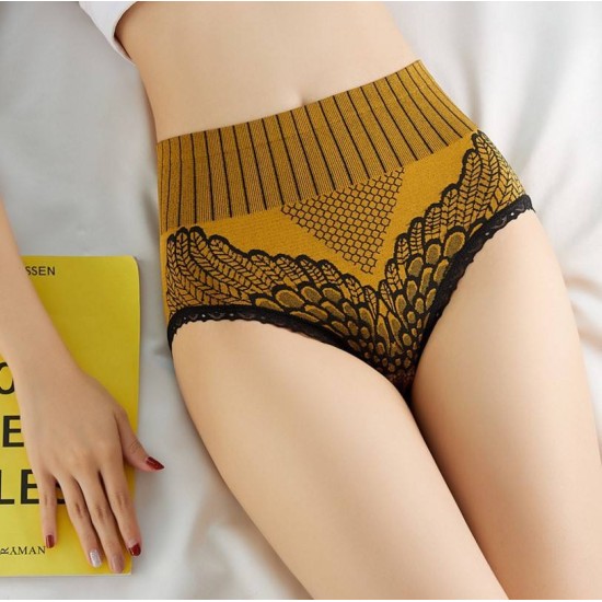 Women Seamless Panties Underwear Female Waist Hip Lifting Golden