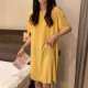 Single Pcs Plan Nightwear For Women Sleepwear Yellow Single Pcs Plan Nightwear For Women Sleepwear Yellow
