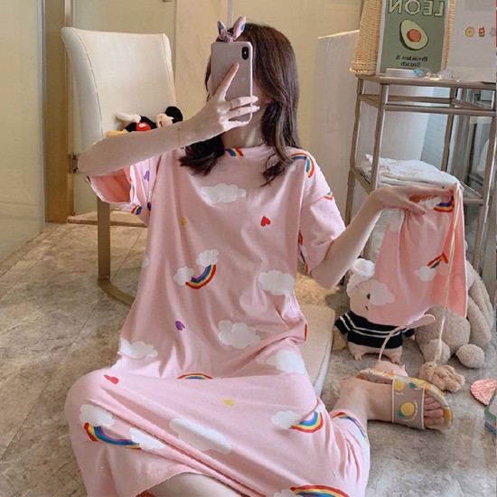 Single Pcs Nightwear For Women Sleepwear Pink Single Pcs Nightwear For Women Sleepwear Pink