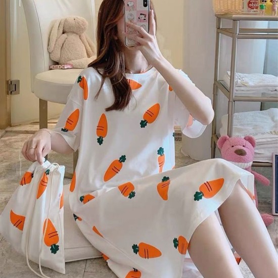 Single Pcs Nightwear For Women Sleepwear White