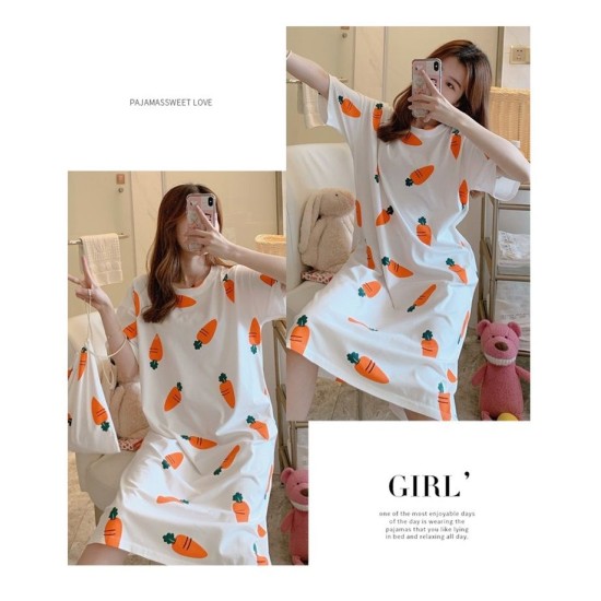 Single Pcs Nightwear For Women Sleepwear White