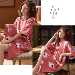Single Pcs Nightwear For Women Sleepwear Brown Single Pcs Nightwear For Women Sleepwear Brown