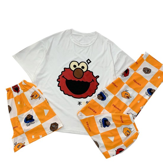 3 Pcs Nightwear Pajama Shorts Sets For Women Sleepwear Yellow 3 Pcs Nightwear Pajama Shorts Sets For Women Sleepwear Yellow