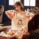 2 Pcs Nightwear Pajama Sets For Women Sleepwear Orange