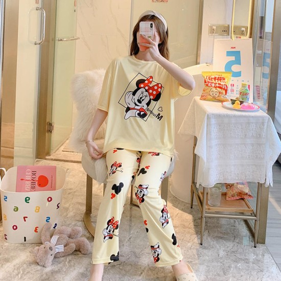 3 Pcs Nightwear Pajama Shorts Sets For Women Sleepwear Yellow 3 Pcs Nightwear Pajama Shorts Sets For Women Sleepwear Yellow