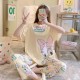 3 Pcs Nightwear Pajama Shorts Sets For Women Sleepwear Yellow 3 Pcs Nightwear Pajama Shorts Sets For Women Sleepwear Yellow