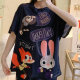 3 Pcs Nightwear Pajama Shorts Sets For Women Sleepwear Black