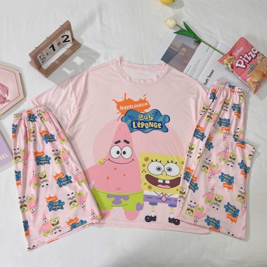 3 Pcs Nightwear Pajama Shorts Sets For Women Sleepwear Pink 3 Pcs Nightwear Pajama Shorts Sets For Women Sleepwear Pink