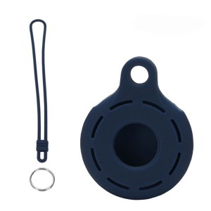 Silicone Case For Airtag Anti Lost Key Chain Dark Blue