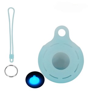 Silicone Case For Airtag Anti Lost Key Chain Light Blue