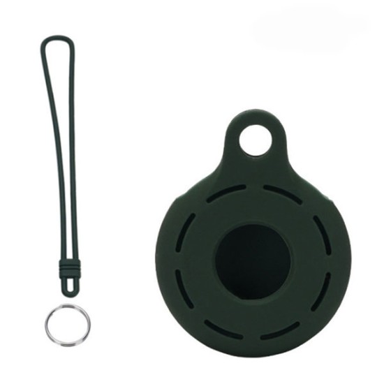 Silicone Case For Airtag Anti Lost Key Chain Dark Green