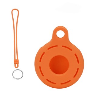 Silicone Case For Airtag Anti Lost Key Chain Orange