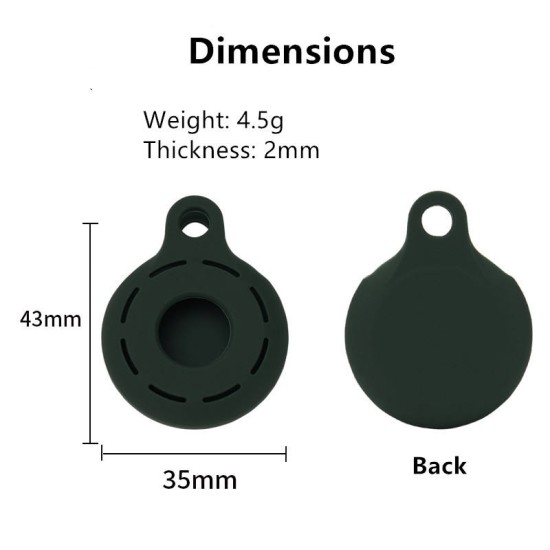 Silicone Case For Airtag Anti Lost Key Chain Red