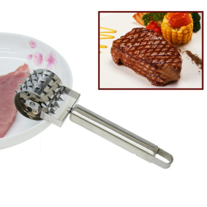 Stainless Steel Meat Tender Steak Handed Rolling Hammer