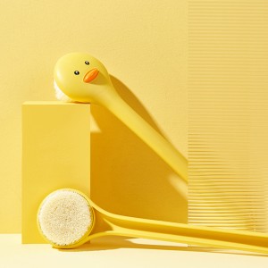 Duck Soft Hair Long Handle Bath Brush Yellow