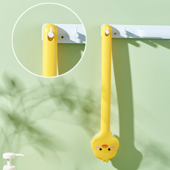 Duck Soft Hair Long Handle Bath Brush Yellow