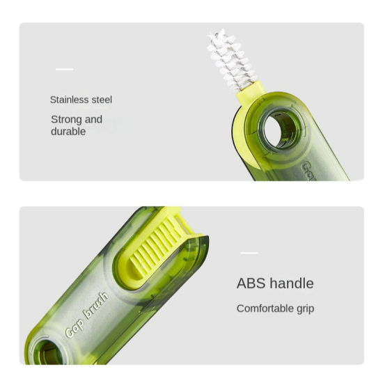 3 In 1 U-shaped Cup Mouth Multifunction Water Bottle Cup Cleaning Brush Blue 3 In 1 U-shaped Cup Mouth Multifunction Water Bottle Cup Cleaning Brush Blue