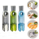3 In 1 U-shaped Cup Mouth Multifunction Water Bottle Cup Cleaning Brush Blue 3 In 1 U-shaped Cup Mouth Multifunction Water Bottle Cup Cleaning Brush Blue