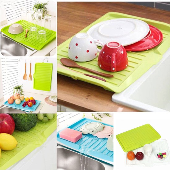 Sink Side Drip Sloping Draining Storage Rack Tray Kitchen Green Sink Side Drip Sloping Draining Storage Rack Tray Kitchen Green