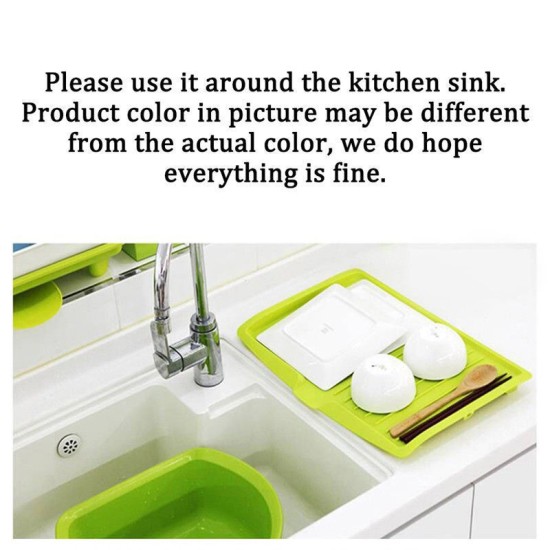 Sink Side Drip Sloping Draining Storage Rack Tray Kitchen Green Sink Side Drip Sloping Draining Storage Rack Tray Kitchen Green