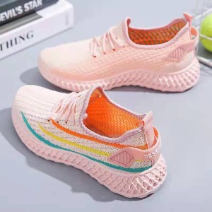 Mesh Lace-Up Sneakers for Women Lightweight Breathable Non-Slip Soft And Comfortable Shoes For Walking Running Jogging Exercise Gym and Outdoor Office Casual Shoes - Pink