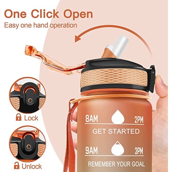 1L-32oz with Motivational Time Marker Straw Leakproof Drinking Sport Water Bottle Outdoor Travel Gym Fitness 1L-32oz with Motivational Time Marker Straw Leakproof Drinking Sport Water Bottle Outdoor Travel Gym Fitness