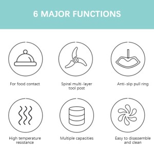 Multifunctional Vegetable And Fruit Manual Chopper Pink