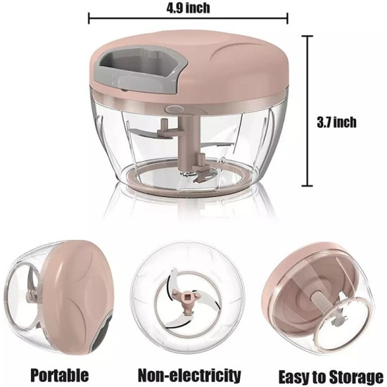 Multifunctional Vegetable And Fruit Manual Chopper Pink Multifunctional Vegetable And Fruit Manual Chopper Pink