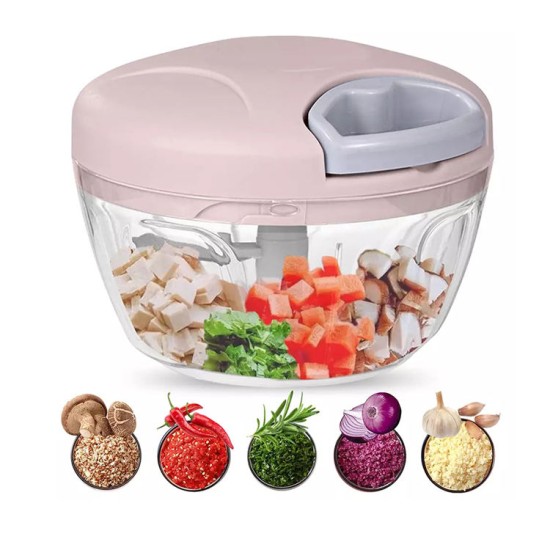 Multifunctional Vegetable And Fruit Manual Chopper Pink Multifunctional Vegetable And Fruit Manual Chopper Pink
