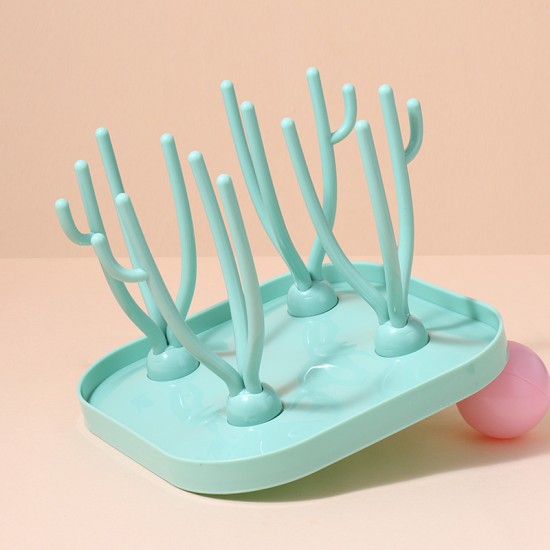 new born portable bottle drying rack - pink