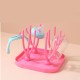 new born portable bottle drying rack - pink