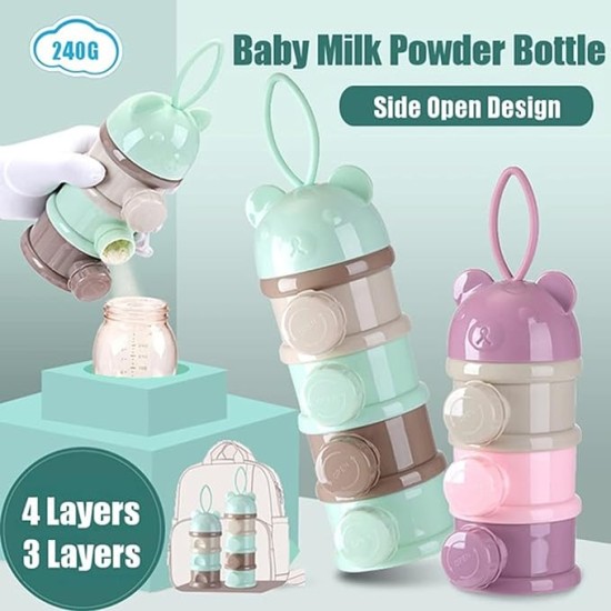 Portable new born milk powder multi-layer food supplement box