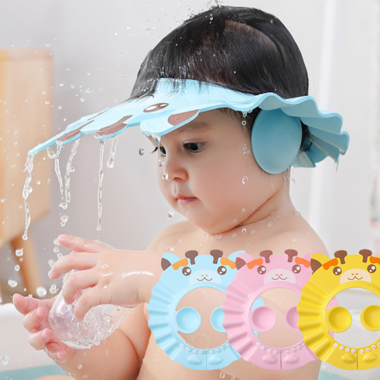 new born adjustable ear protection shampoo shower cap