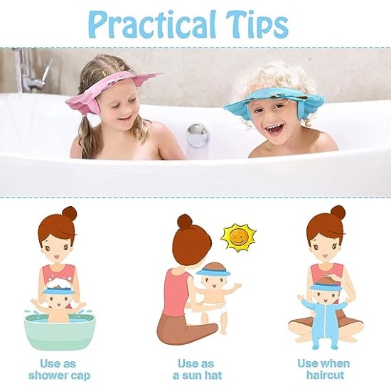 new born adjustable ear protection shampoo shower cap