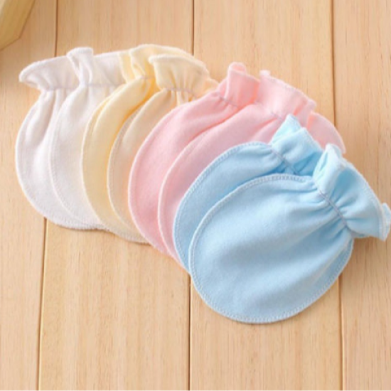 new born Anti-scratch cotton gloves 2 Pairs Set