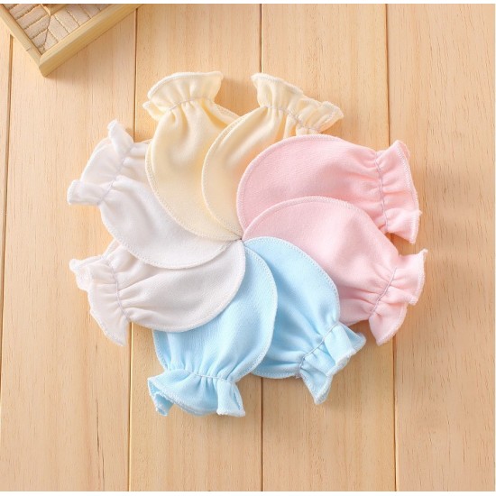 new born Anti-scratch cotton gloves 2 Pairs Set