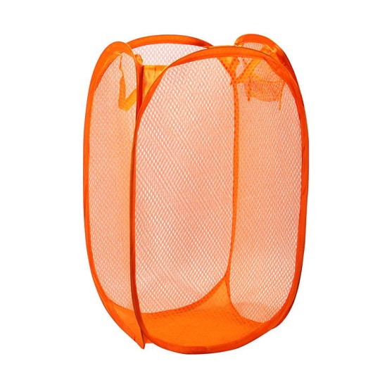 Baby Clothes Basket Basket - Newborn Infant Large Folding Hamper Clothes Basket Dirty Clothes Storage Net Basket For Kids (L 47 - W 32 - H 32 CM) - Orange Baby Clothes Basket Basket - Newborn Infant Large Folding Hamper Clothes Basket Dirty Clothes Storage Net Basket For Kids (L 47 - W 32 - H 32 CM) - Orange