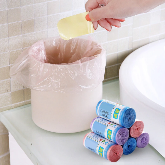 30 Pcs Disposable Garbage Dustbin Bag Shopper Roll Green 30 Pcs Disposable Garbage Dustbin Bag Shopper Roll Green