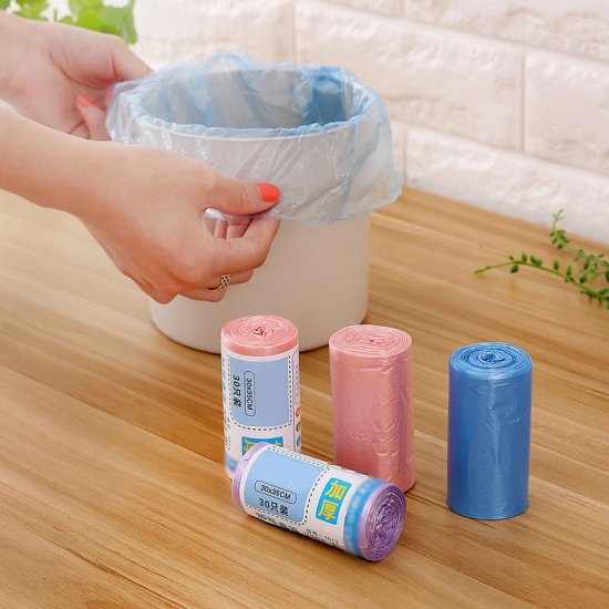 30 Pcs Disposable Garbage Dustbin Bag Shopper Roll Blue 30 Pcs Disposable Garbage Dustbin Bag Shopper Roll Blue