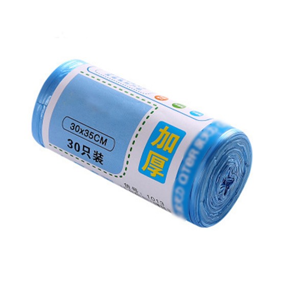 30 Pcs Disposable Garbage Dustbin Bag Shopper Roll Blue 30 Pcs Disposable Garbage Dustbin Bag Shopper Roll Blue
