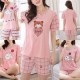Women Pajamas Sets Cotton Short-Sleeve Shirts And Pants Women Pajamas Sets Cotton Short-Sleeve Shirts And Pants