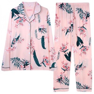 Printed Pajamas Set For Women Sleepwear Homewear Nightwear