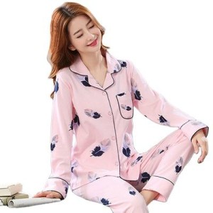 Heart Printed Pajamas Set For Women Sleepwear Homewear Nightwear Heart Printed Pajamas Set For Women Sleepwear Homewear Nightwear