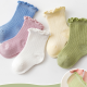 Newborn Thin  Mesh Breathable Combed Cotton  Lace Socks - blue