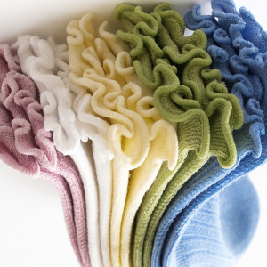 Newborn Thin  Mesh Breathable Combed Cotton  Lace Socks - blue